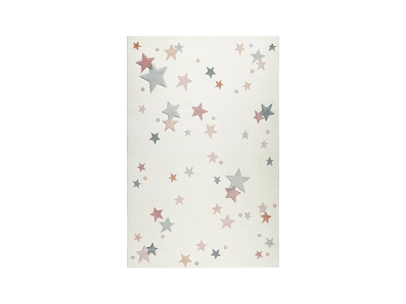 Tapis pour chambre enfant étoilé blanc Jonne Esprit Home Rectangulaire Enfant Tissé