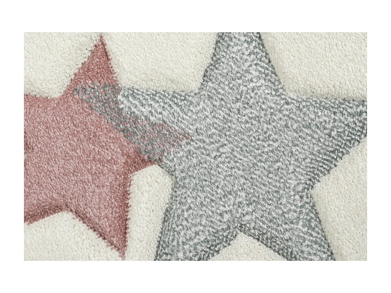 Tapis pour chambre enfant étoilé blanc Jonne Esprit Home Rectangulaire Enfant Tissé