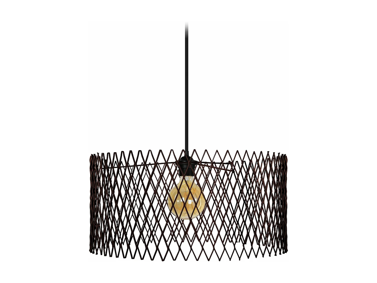 Suspensão TOSEL  ASTER metal cilindro castanho D45 x  H84  cm