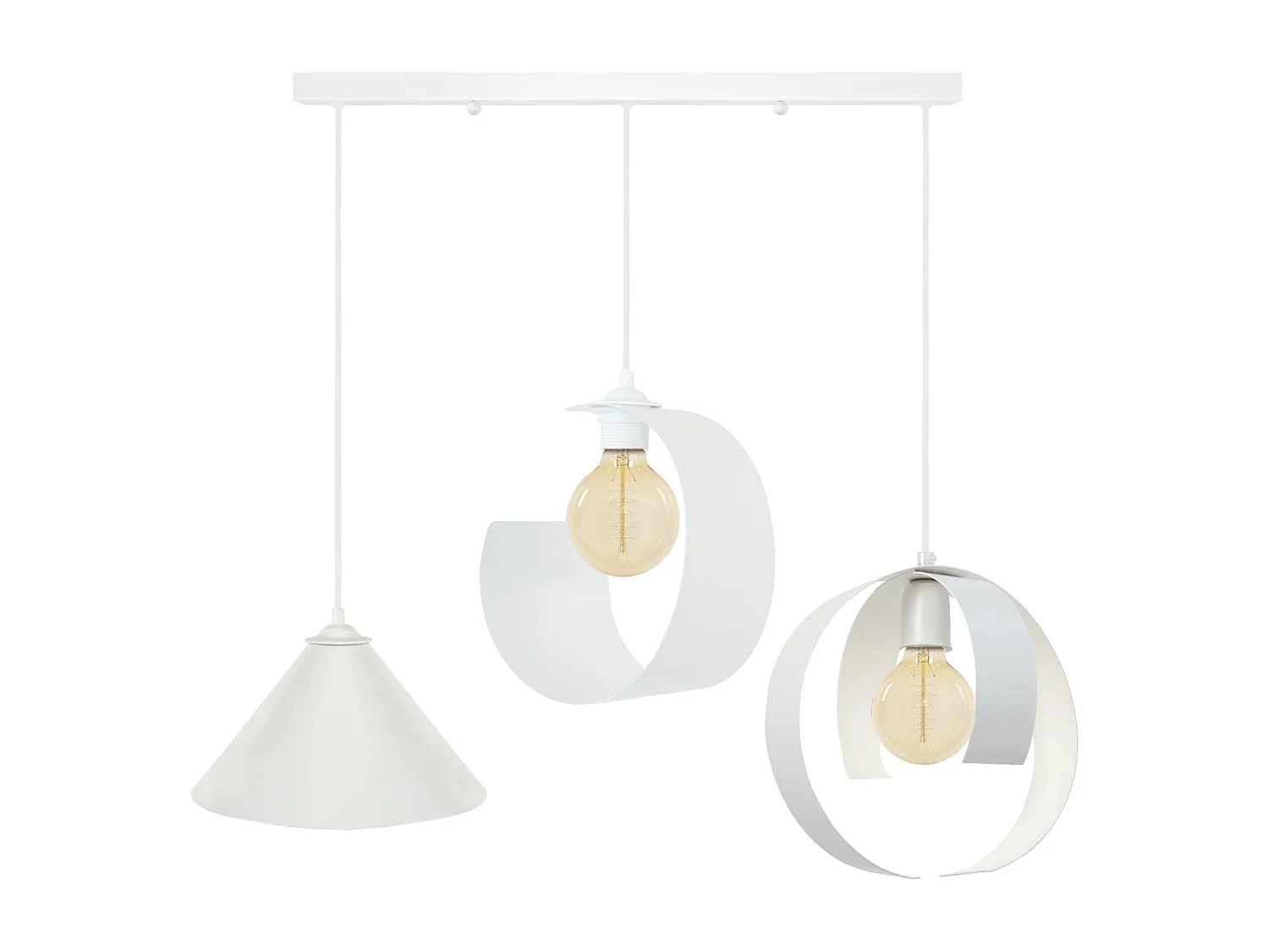 Suspensão TOSEL  KONE,LUNE,TOUVOIS lâmpada decorativa Lâmpada Lâmpada D7 x  H150  cm