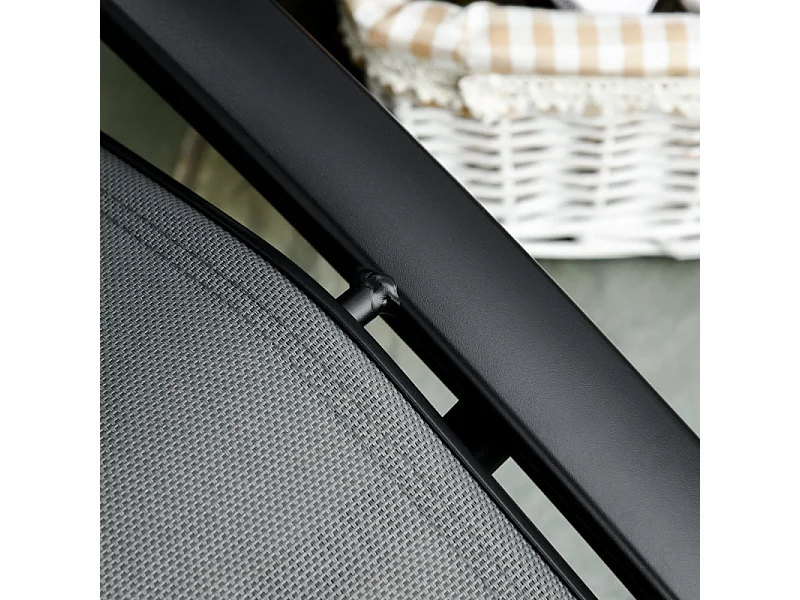 Bain de soleil inclinable INES gris