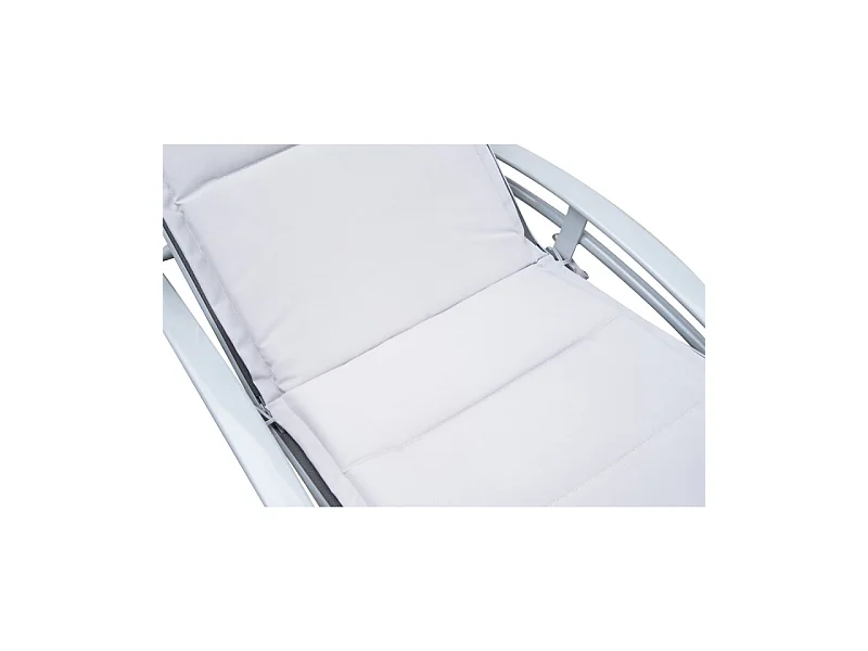 Bain de soleil inclinable avec matelas SAMY gris