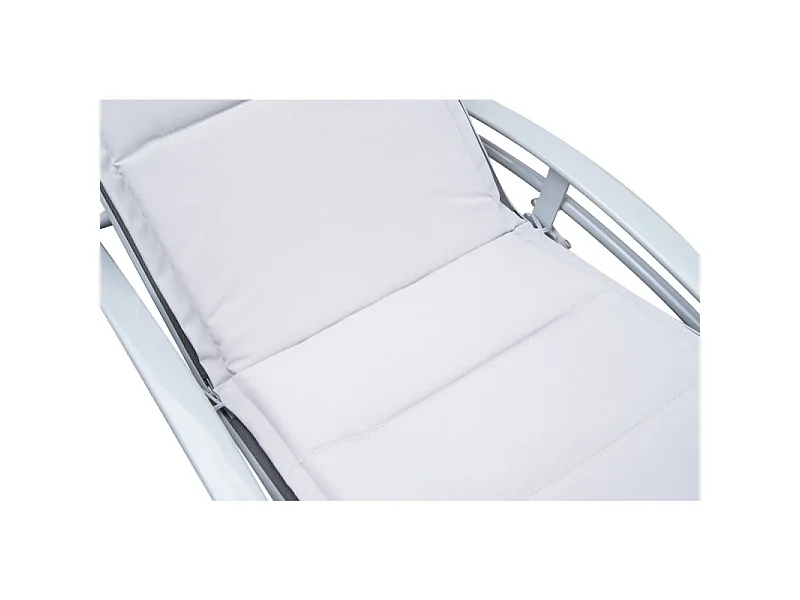 Bain de soleil inclinable avec matelas SAMY gris