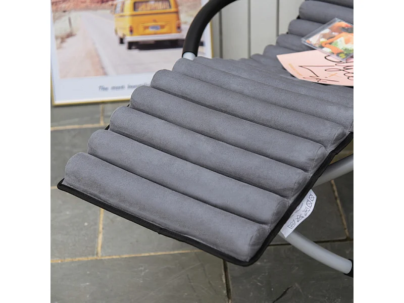Chaise longue à bascule pliable design AMBER grise