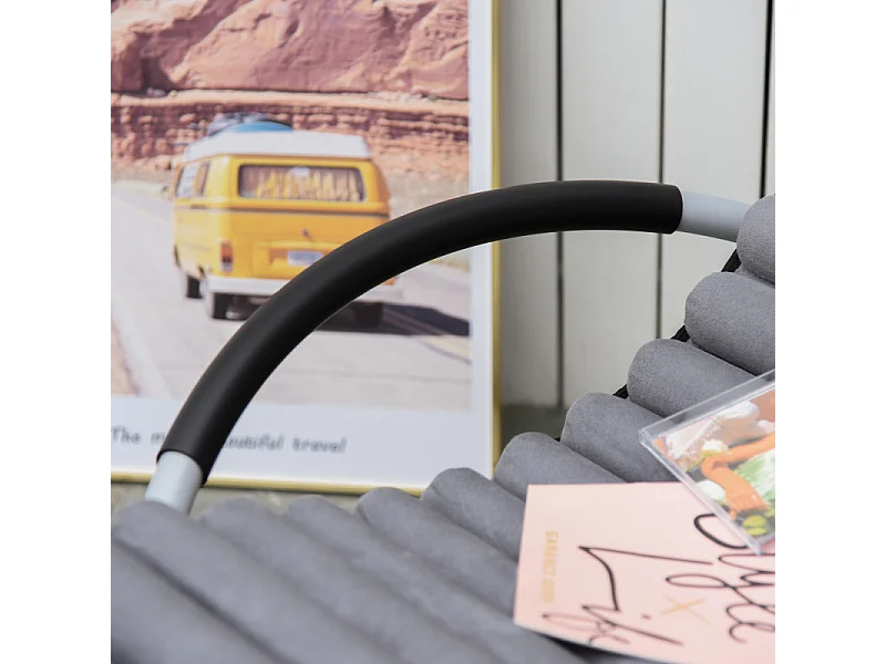 Chaise longue à bascule pliable design AMBER grise