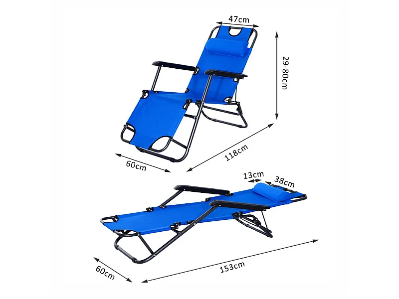 Chaise jardin  LUNA Bleue