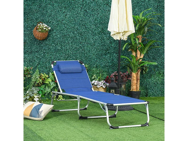 Bain de soleil pliable MAX bleu