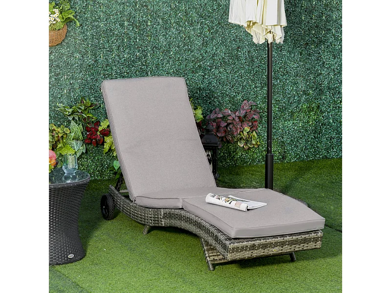 Bain de soleil inclinable KRISTINA gris