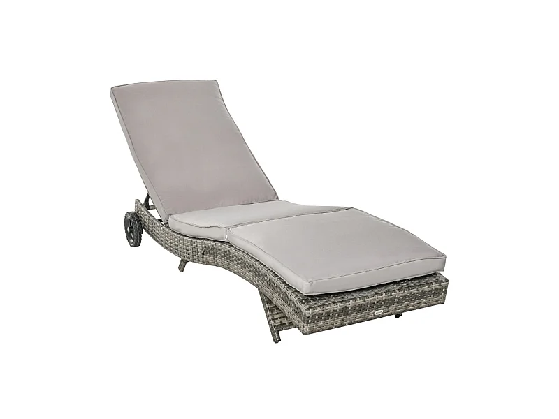 Bain de soleil inclinable KRISTINA gris