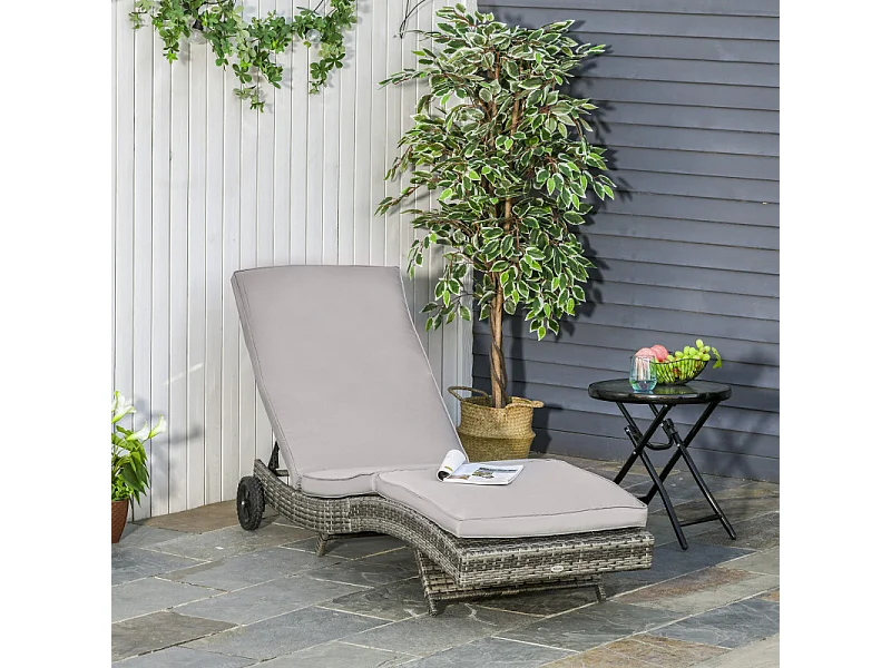 Bain de soleil inclinable KRISTINA gris