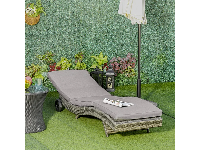 Bain de soleil inclinable KRISTINA gris