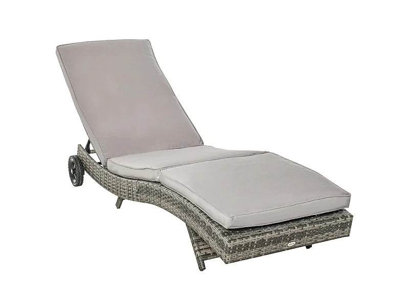 Bain de soleil inclinable KRISTINA gris