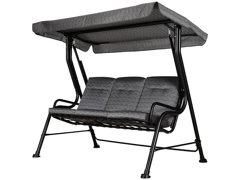Balancelle de jardin OSCAR noire et grise