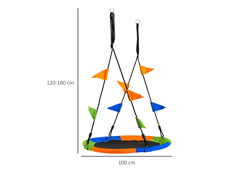 Balançoire nid d'oiseau ANTON multicolore
