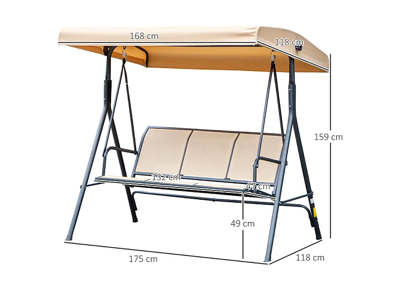 Balancelle de jardin GLADYS beige