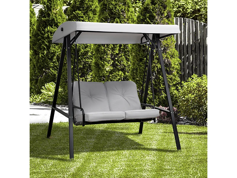 Balancelle de jardin 2 places NOA grise