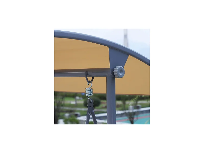 Balancelle de jardin beige 2 places YU