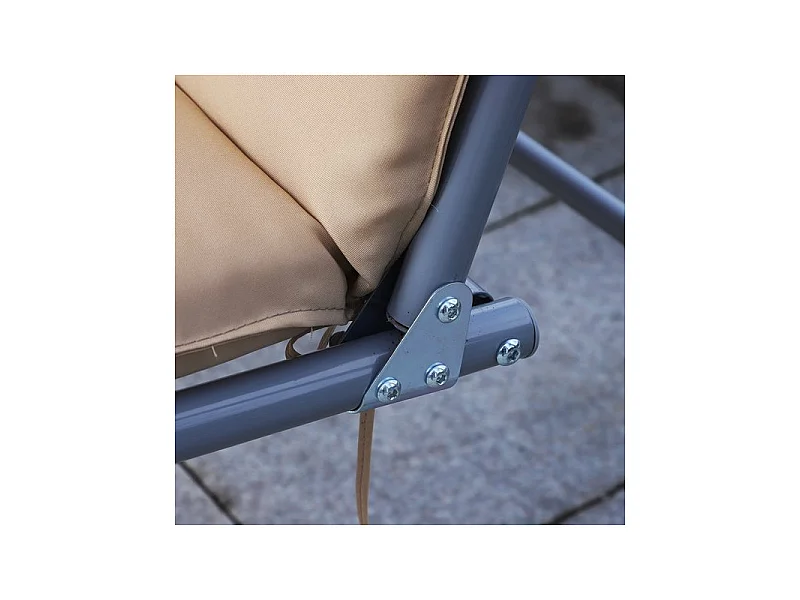 Balancelle de jardin beige 2 places YU