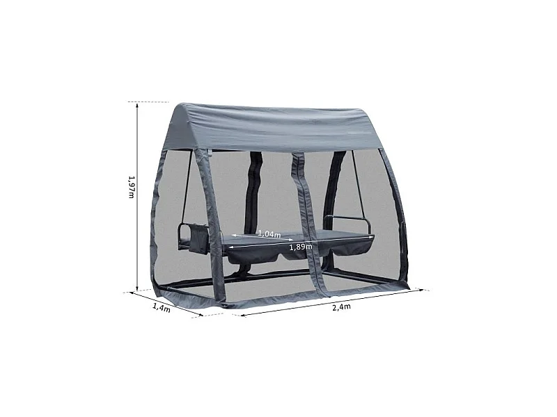 Balancelle de Jardin Elfa Gris