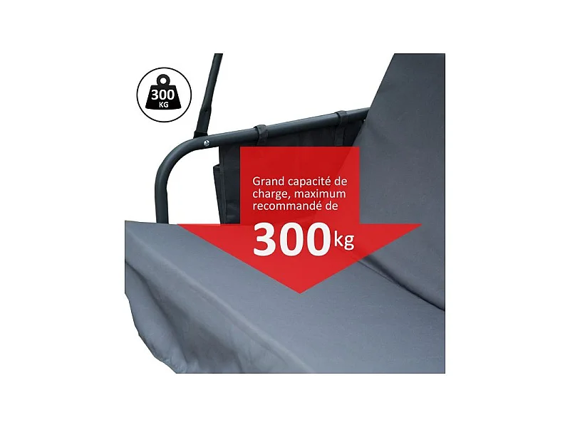 Balancelle de Jardin Elfa Gris