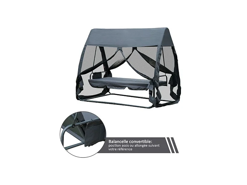 Balancelle de Jardin Elfa Gris