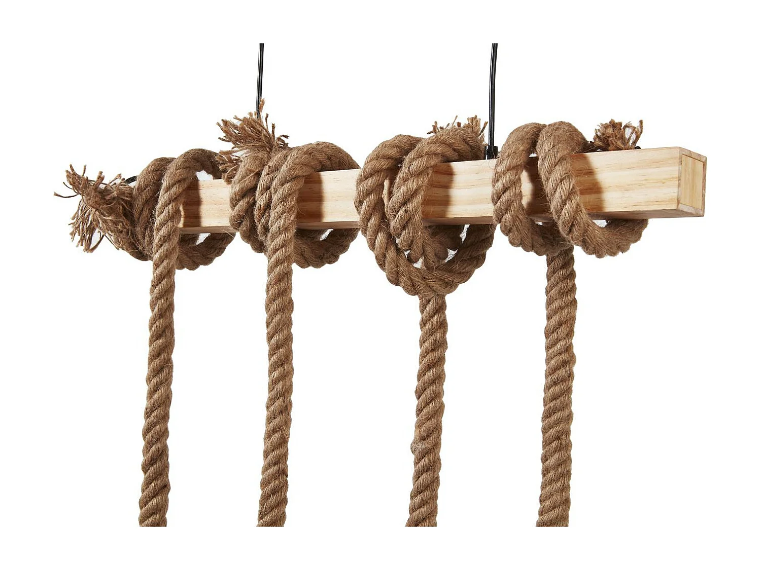 Lampe Suspension 4 Têtes "Foley" 71cm Marron