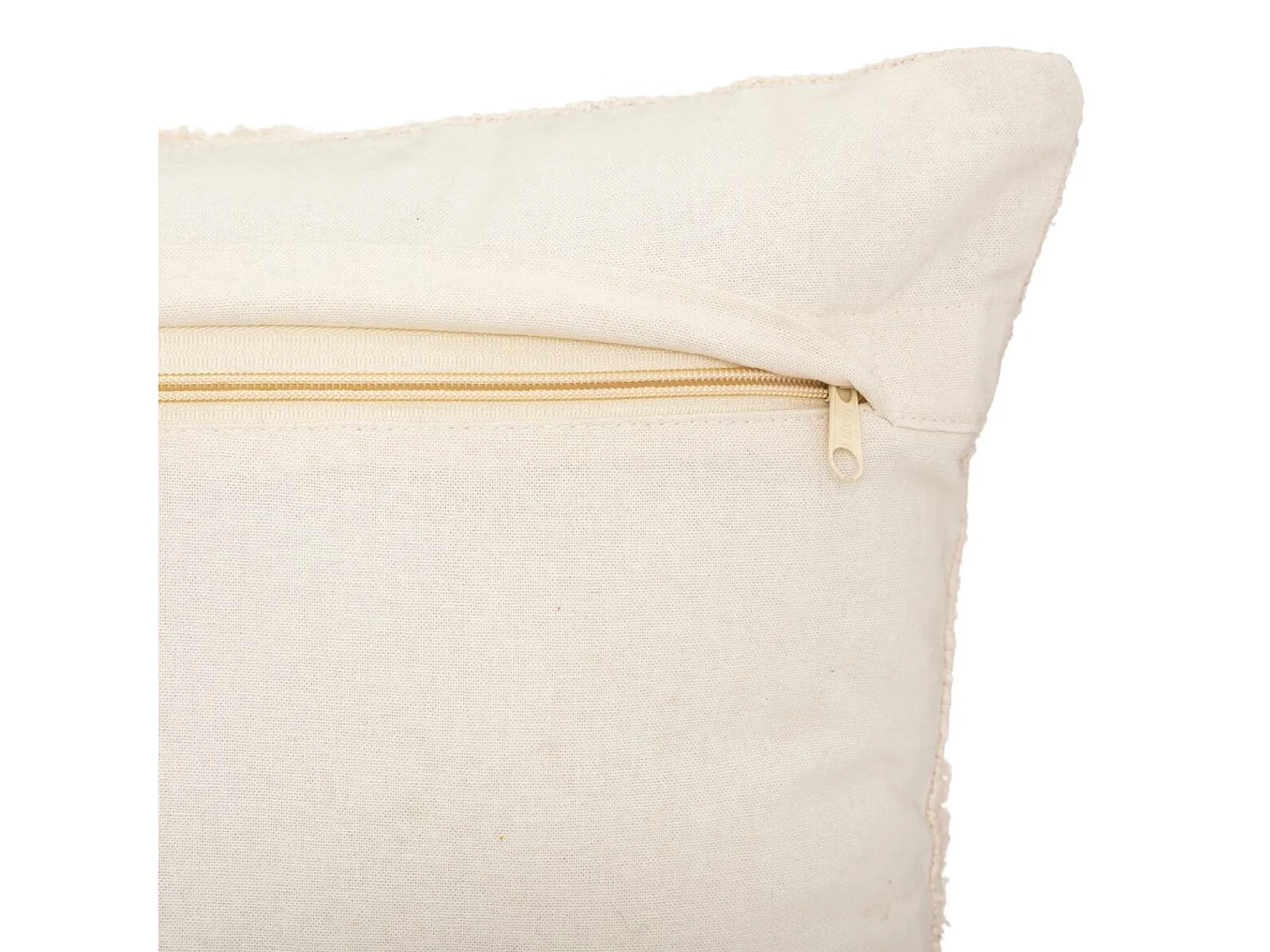 Coussin Déco Tufté "Inca" 40x40cm Ivoire