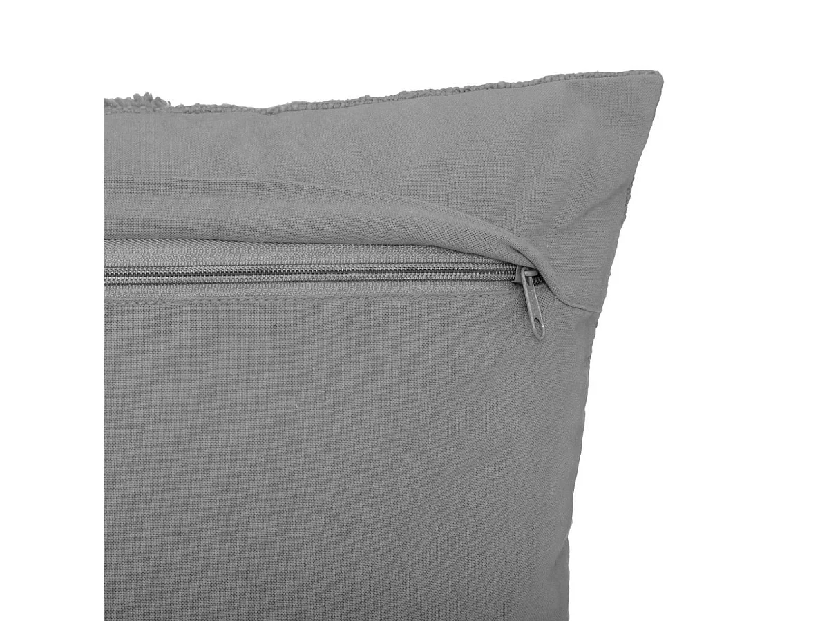 Coussin Déco Tufté "Inca" 40x40cm Gris