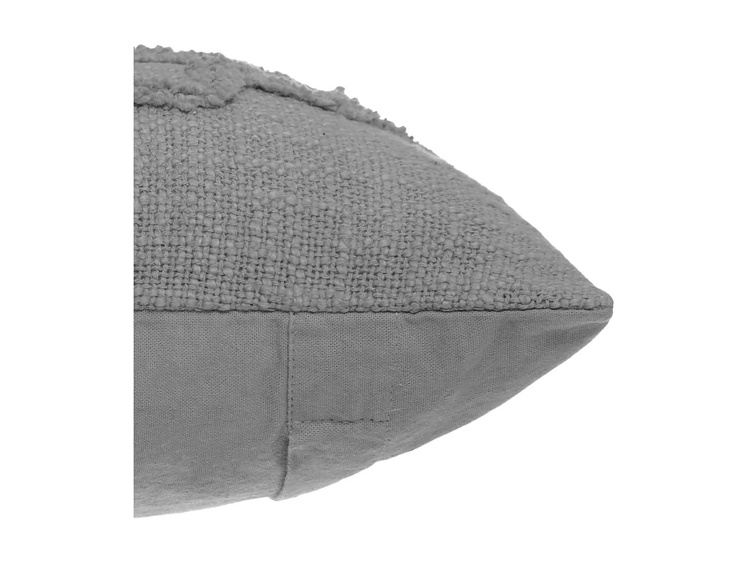 Coussin Déco Tufté "Inca" 40x40cm Gris