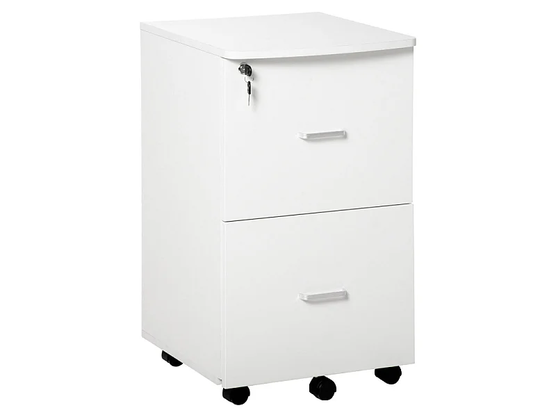 Caisson de bureau verouillable ROLPH blanc