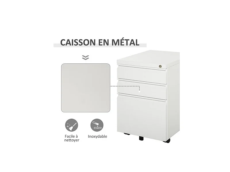 Caisson de bureau JAMIE blanc