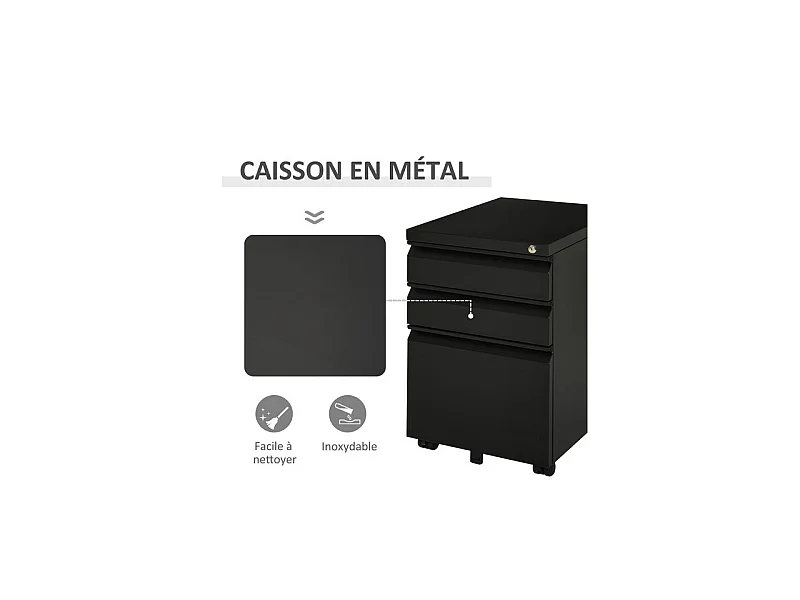 Caisson de bureau SEKUR noir