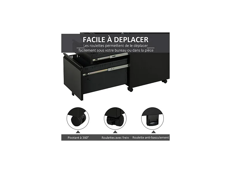 Caisson de bureau SEKUR noir