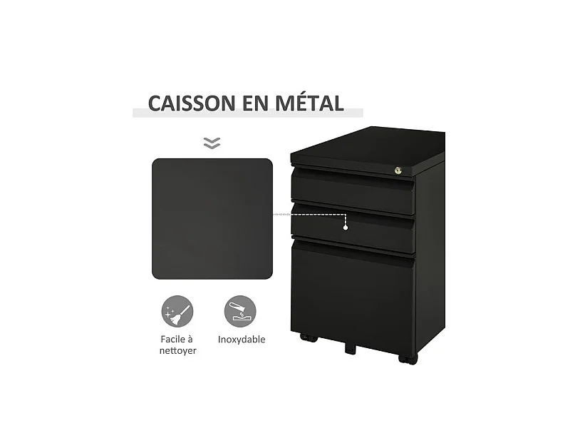 Caisson de bureau SEKUR noir
