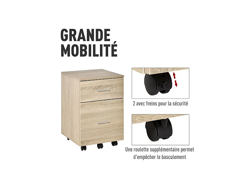 Caisson de bureau CIBIK chêne clair