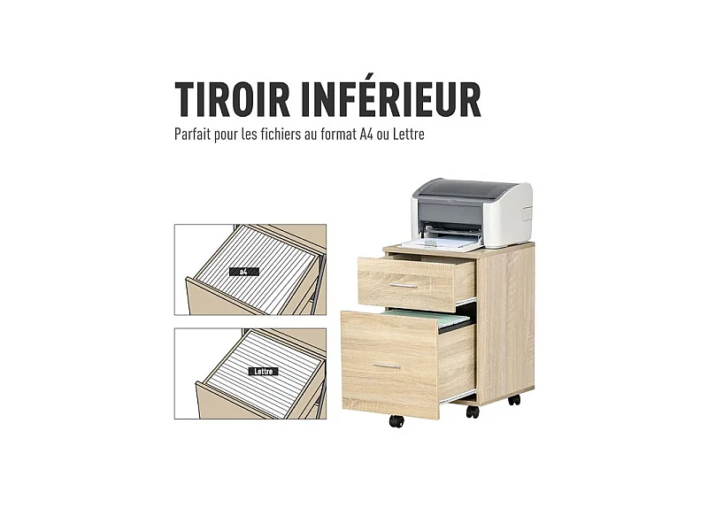 Caisson de bureau CIBIK chêne clair