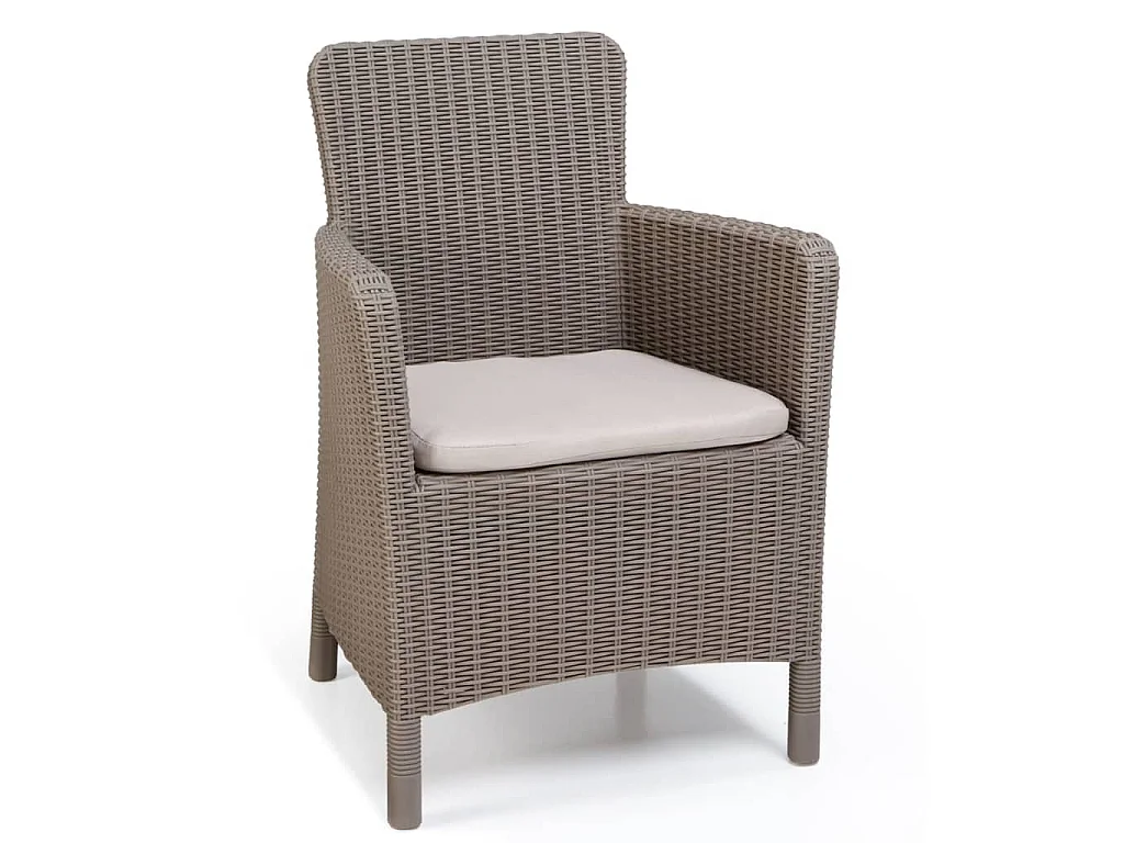 Chaise de salle à manger de jardin Trenton Cappuccino 226454