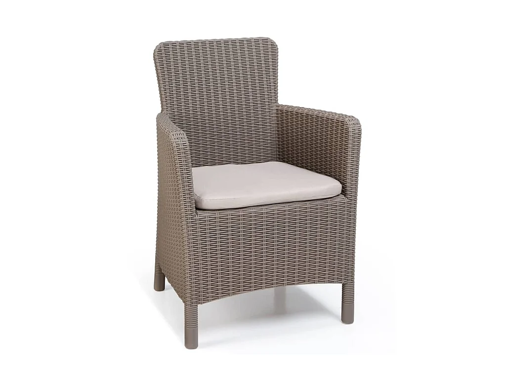 Chaise de salle à manger de jardin Trenton Cappuccino 226454