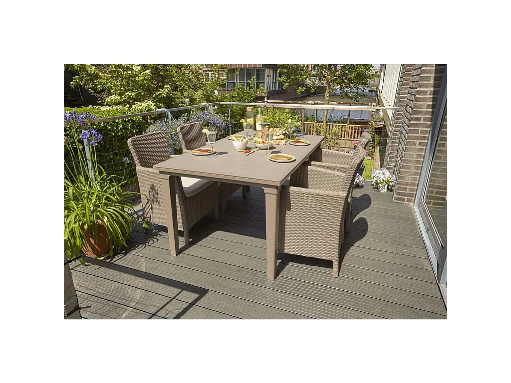 Chaise de salle à manger de jardin Trenton Cappuccino 226454