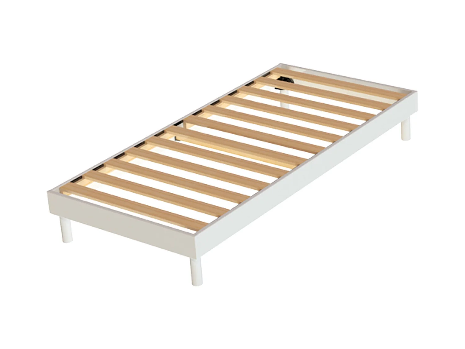 Ensemble Matelas accueil Latex INITIAL Sommier en Kit Couleur - Blanc, Dimensions - 90 x 200 cm
