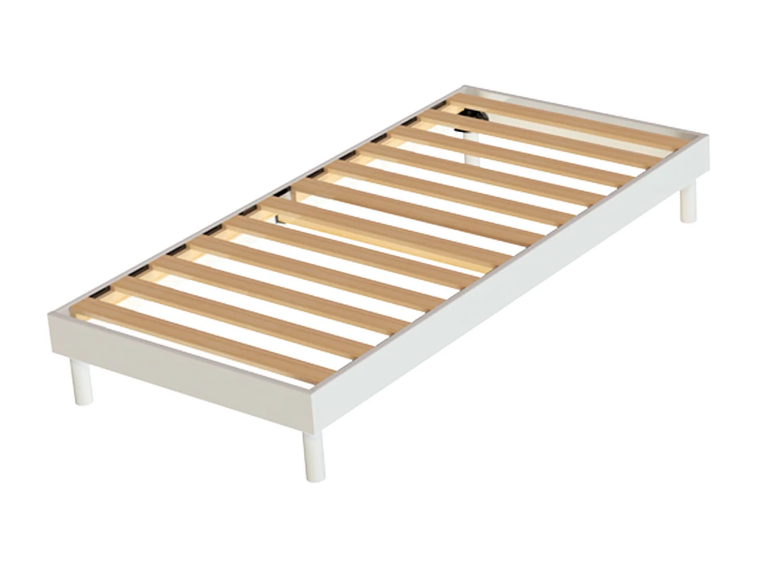Ensemble Matelas accueil Latex INITIAL Sommier en Kit Couleur - Blanc, Dimensions - 90 x 200 cm