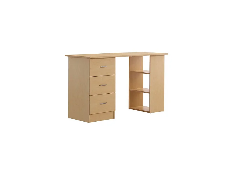 Bureau informatique STANFORD bois clair