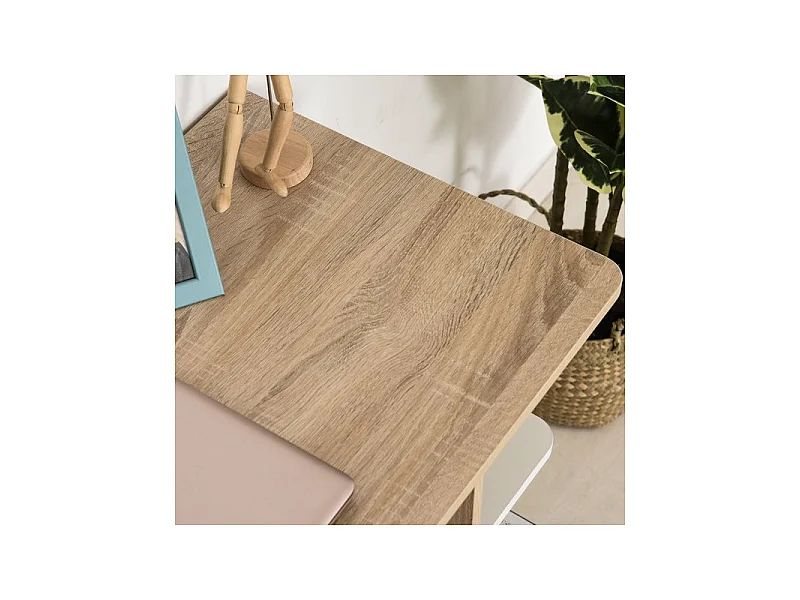 Bureau informatique BILL bois et blanc