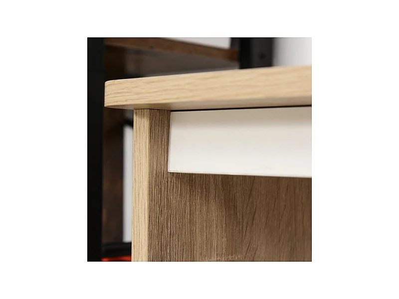 Bureau informatique BILL bois et blanc