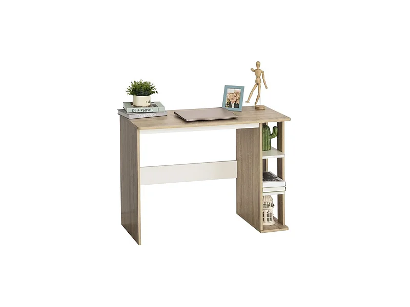 Bureau informatique BILL bois et blanc