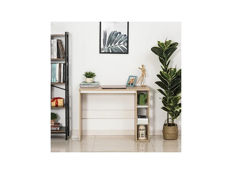 Bureau informatique BILL bois et blanc