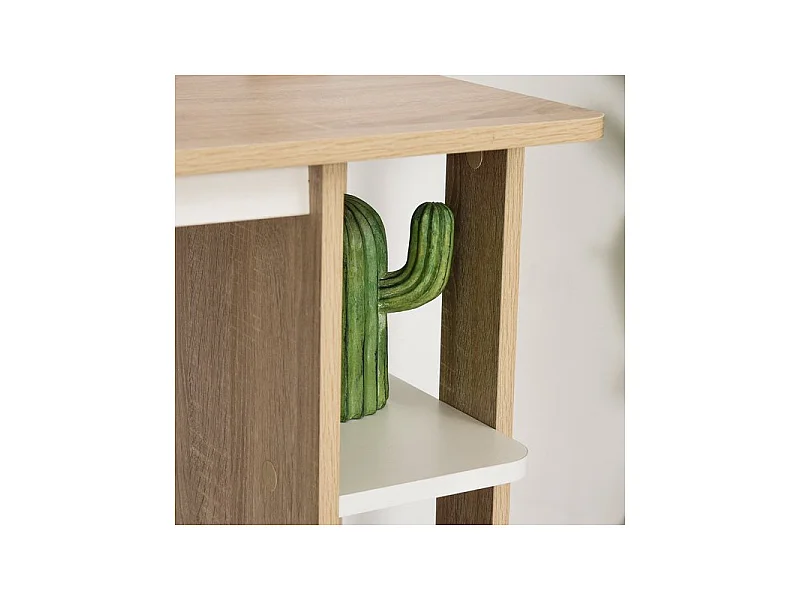 Bureau informatique BILL bois et blanc