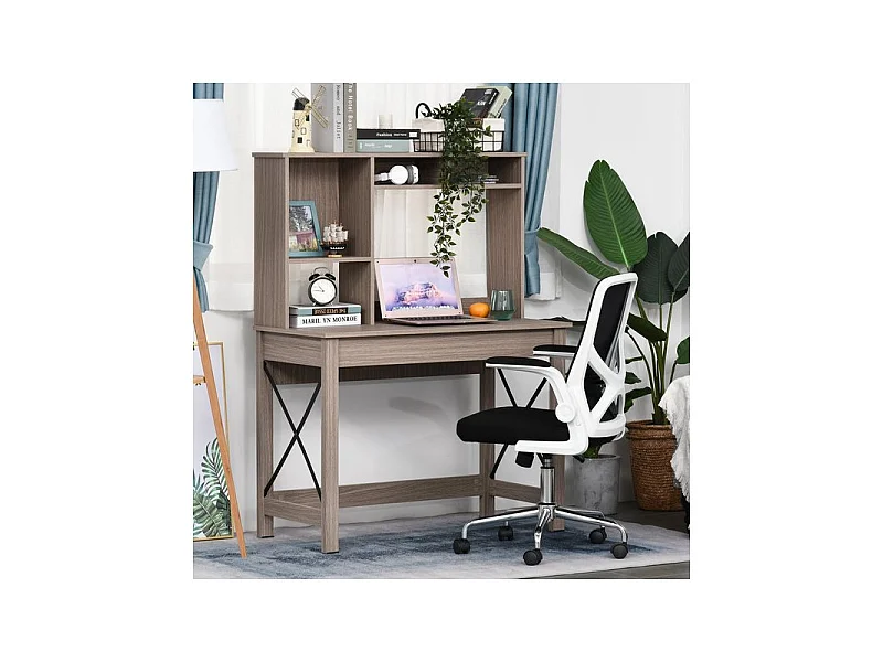 Bureau bibliothèque CHIARA brun