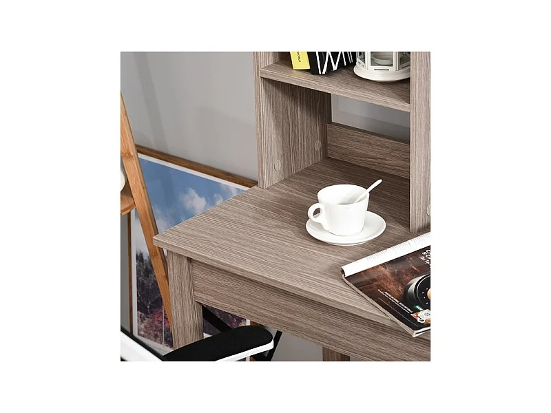 Bureau bibliothèque CHIARA brun