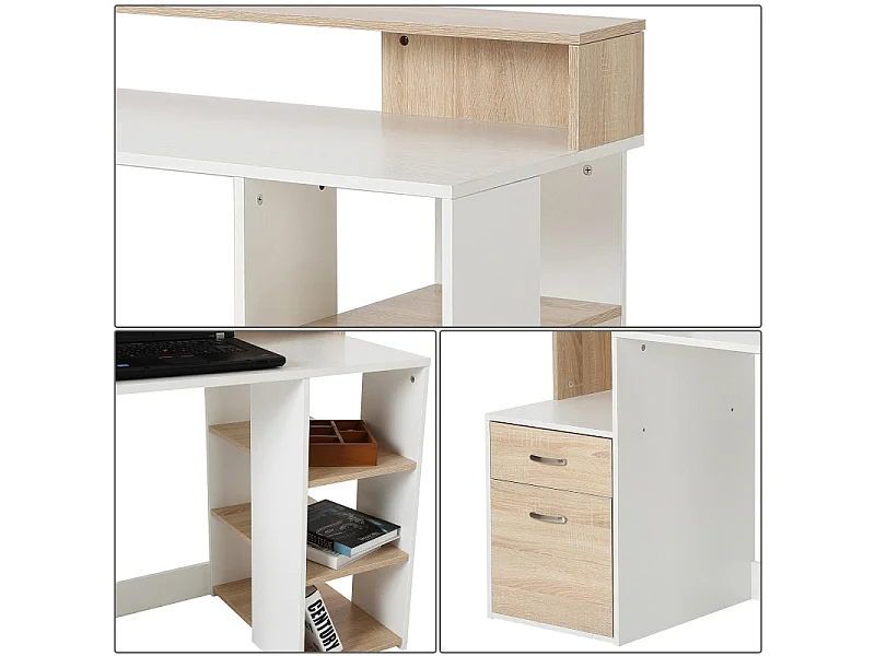 Bureau informatique Ase hêtre blanc